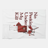 私のキルトのスコットランドの下のピークおもしろいなし キッチンタオル (横)