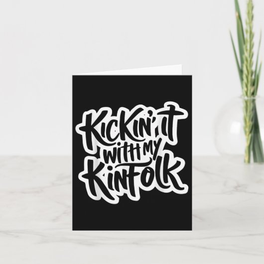 私のキンフォークファミリー懇親会ファムでキックおもしろいイン カード (正面)