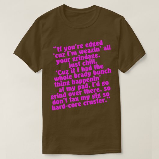 私のギグに課税しない Tシャツ (デザイン正面)
