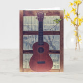 私のギターが優しく泣いている間 カード (黄色い花)