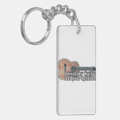 私のギターが欲しい。あなたの意見じゃない。おもしろい引用文 キーホルダー (正面左)