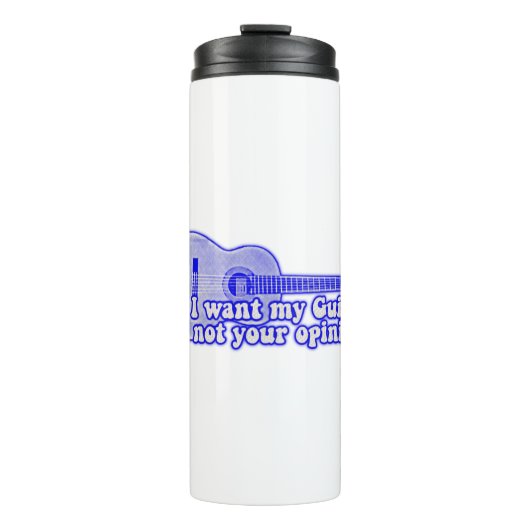 私のギターが欲しい。あなたの意見じゃない。ヴィンテージブルー タンブラー (正面)