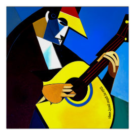 私のギターが静かにCubistギタリストを泣いている間 ポスター