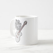 私のギターで人生は美しい。ヴィンテージカラフル コーヒーマグカップ (正面左)