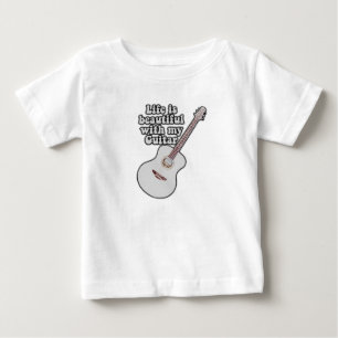 私のギターで人生は美しい。ヴィンテージカラフル ベビーTシャツ