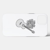 私のギターで人生は美しい。白黒 Case-Mate iPhoneケース (裏面 (横))