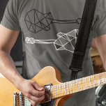私のギターと幾何学的なtシャツのスタンプは tシャツ<br><div class="desc">幾何学的なエレキギター</div>