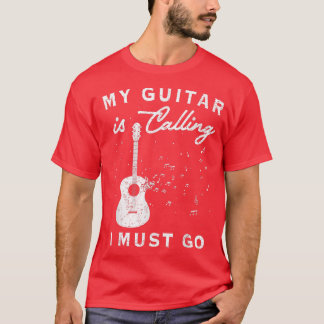 私のギターはギターギフトMを呼んでい男性へる Tシャツ
