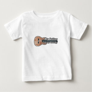 私のギターは私のセラピーだ。ヴィンテージブラウンギター ベビーTシャツ