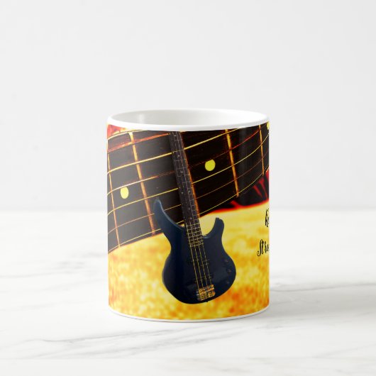 私のギターコーヒーマグを絞る コーヒーマグカップ (中央)
