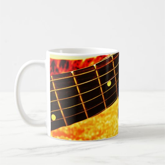 私のギターコーヒーマグを絞る コーヒーマグカップ (左)