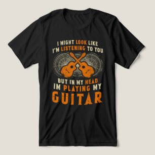 私のギタープレー聞ヤーにおもしろい見える トライブレンドTシャツ
