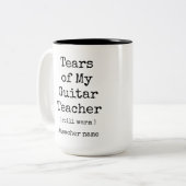 私のギター先生の涙がまだ温おもしろいかい ツートーンマグカップ (正面左)