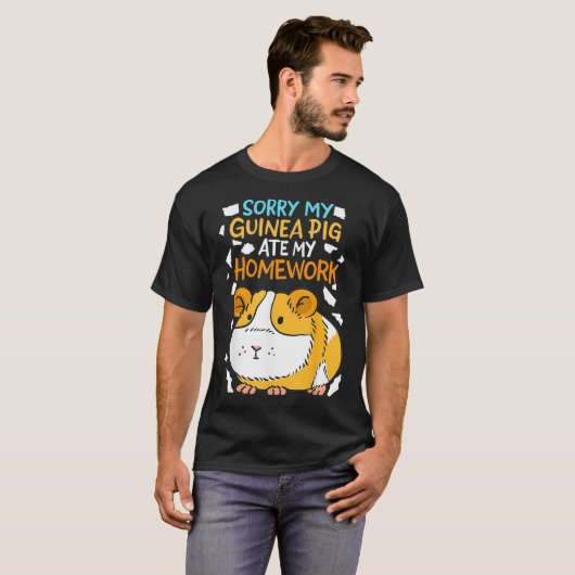 私のギニア豚の食べ宿題を申し訳ない_1 Tシャツ (正面フル)
