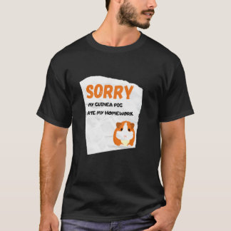 私のギニア食べ豚私の宿題クラシックTシャツ Tシャツ