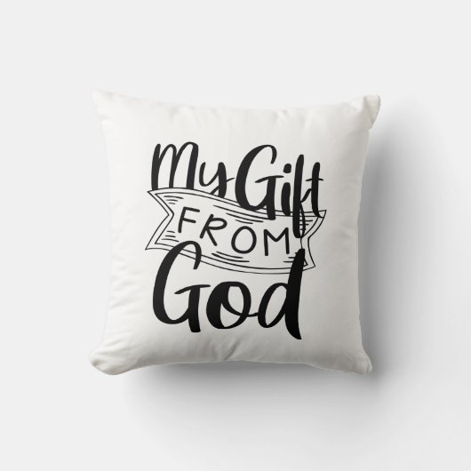 私のギフトから神の福音グラフィックス誕生賛美ズ クッション (正面)