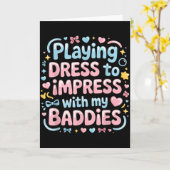 私のギャルたちと一緒に、おしゃれして気合い入れて遊ぶ カード (黄色い花)