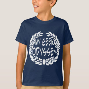 私のギークのオデュッセイアのロゴのワイシャツ Tシャツ