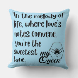 私のクイーンビー引用文 クッション