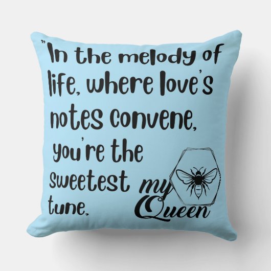 私のクイーンビー引用文 クッション (正面)