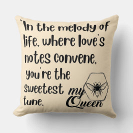 私のクイーンビー引用文 クッション