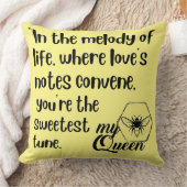 私のクイーンビー引用文 クッション (ブランケット)