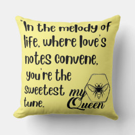 私のクイーンビー引用文 クッション