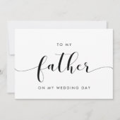 私のクラシック結婚式のデイカードで父に 招待状 (正面)