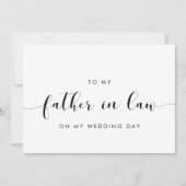 私のクラシック結婚式のデイカードで義理の父に 招待状 (正面)