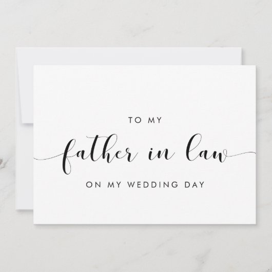 私のクラシック結婚式のデイカードで義理の父に 招待状 (正面)