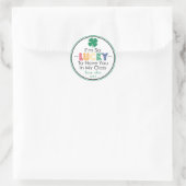 私のクラスのステッカーにあなたを入れてくれてとてもラッキーだ ラウンドシール (バッグ)