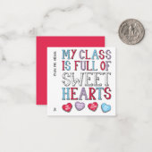 私のクラスはスイートハートの生徒でいっぱい バレンタイン ノートカード (正面/裏面インサイチュ)