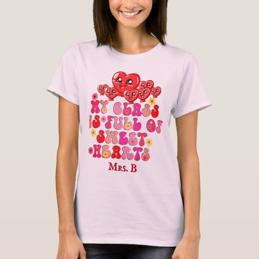 私のクラスはスウィートアーツ先生バレンタイン Tシャツ (正面)
