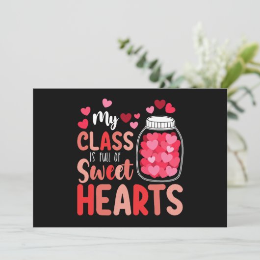 私のクラスはバレンタインデーでいっぱいの優しいハート 招待状 (スタンド正面)