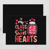 私のクラスはバレンタインデーに満ちた優しい心でいっぱい 招待状 (正面/裏面)