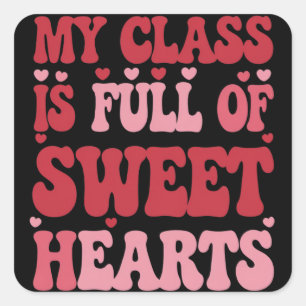 私のクラスはバレンタインデーのスウィートアーツでいっぱいだ スクエアシール