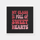 私のクラスはバレンタインデーのスウィートアーツでいっぱいだ スタンダードカクテルナプキン (正面)