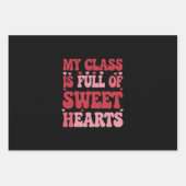 私のクラスはバレンタインデーのスウィートアーツでいっぱいだ ラッピングペーパーシート (正面)