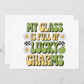 私のクラスはラッキーな魔法がいっぱい！パトリックの先生 招待状 (正面/裏面)