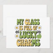 私のクラスはラッキーな魔法に満ちたパトリックの先生で溢れている 招待状 (正面/裏面)