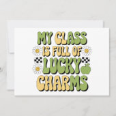 私のクラスはラッキーな魔法に満ちたパトリックの先生 招待状 (正面)