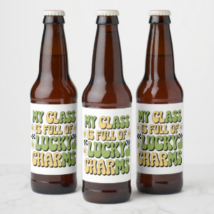 私のクラスはラッキーチャームでいっぱい 聖パトリックの先生 ビールラベル