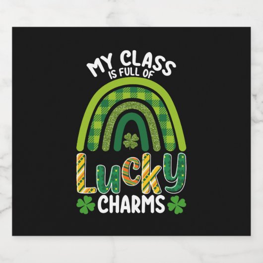 私のクラスは幸運なチャームが満載のセントパトリックの日 ビールラベル (シングルラベル)