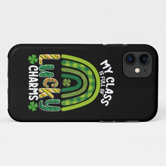 私のクラスは幸運なチャームが満載のセントパトリックの日 Case-Mate iPhoneケース (裏面(横))