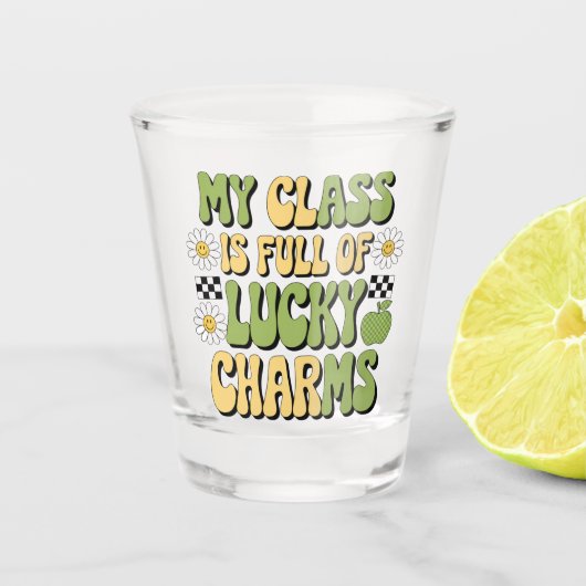 私のクラスは幸運なチャームのパトリック先生 ショットグラス (正面)