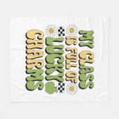 私のクラスは幸運なチャームのパトリック先生 フリースブランケット (正面(横))