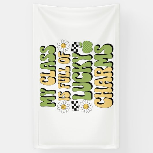 私のクラスは幸運なチャームのパトリック先生 横断幕 (縦)