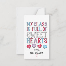 私のクラスは愛に満ちた生徒がいっぱい バレンタイン ノートカード