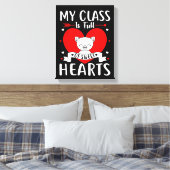 私のクラスは甘いバレンタインのハートでいっぱいだ キャンバスプリント (インサイチュ (寝室))