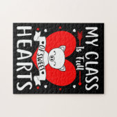 私のクラスは甘いバレンタインのハートでいっぱいだ ジグソーパズル (横)